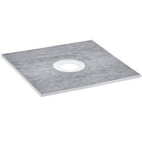 Shower Curb Kit, 36"x36" Shower Pan Kit with 6.3" Central Drain, Lightweight EPS Shower Installation Kits with 2 Waterproof Cloths