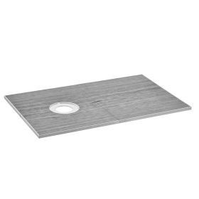 Shower Curb Kit, 60"x38" Shower Pan Kit with 6.3" Offset Drain, Lightweight EPS Shower Installation Kits with 2 Waterproof Cloths