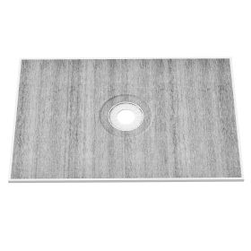 Shower Curb Kit, 48"x72" Shower Pan Kit with 6.3" Central Drain, Lightweight EPS Shower Installation Kits with 2 Waterproof Cloths
